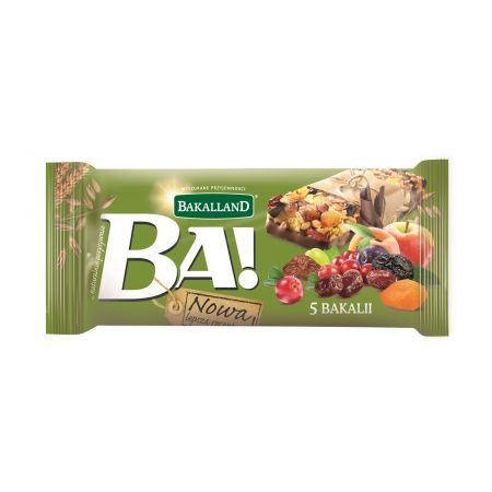 Baton Ba! Zbożowy 5 Bakalii Bakalland 40G