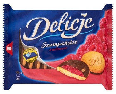 Ciastka Delicje Szampańskie Malinowe 294G