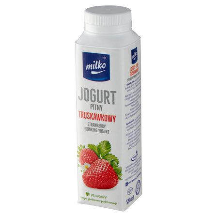 Jogurt Pitny Milko Truskawkowy 330G