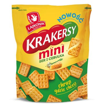 Krakersy Lajkonik Mini Ser i Cebula 100G