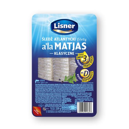 Lisner Filety Śledziowe A'la Matjas 220G