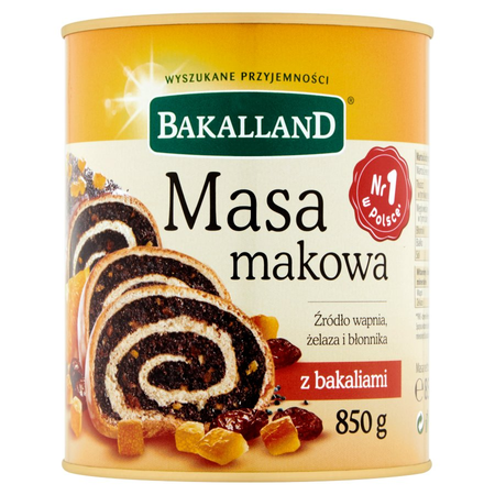 Masa Makowa z Bakaliami Bakalland 850G