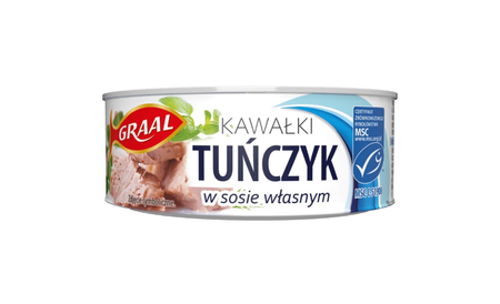Tuńczyk Kawałki w Sosie Własnym Graal 170G